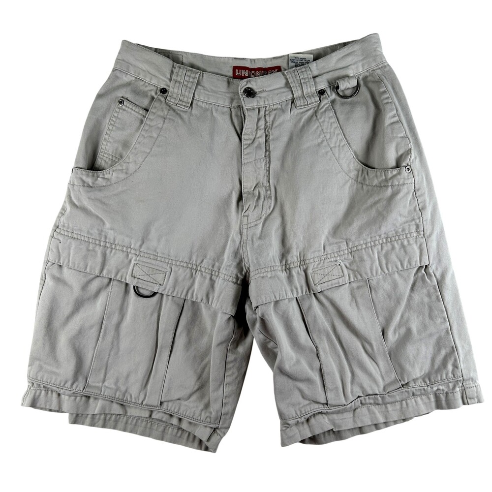 Vintage Unionbay Cargo Shorts Mens 30 Cotton Utility Pockets Casual Y2K Baggy